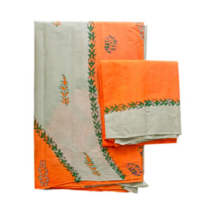 Asha Pallu Cement And Orange Saree