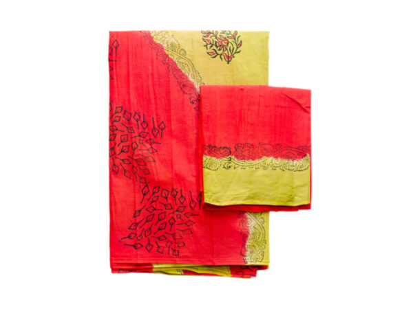 Asha Pallu Menthi Yellow And Red Saree
