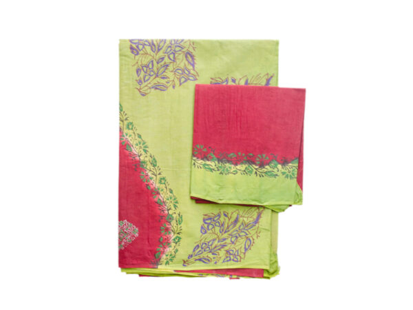 Asha Pallu Parrot Greenand Maroon Red Saree