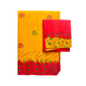 Asha Pallu Yellow And Red Saree