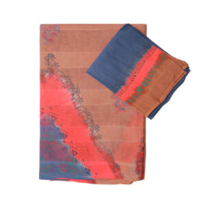 Net Cotton Onion Pink And Pink, Dark Ash Saree