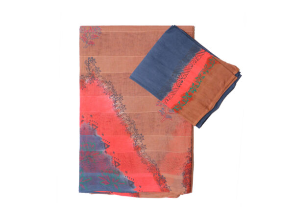 Net Cotton Onion Pink And Pink, Dark Ash Saree