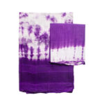 Net Cotton White And Violet Saree