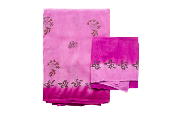 Super Net Baby Pink And Magenta Saree